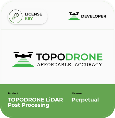 TOPODRONE LiDAR Post Processing1-Year License