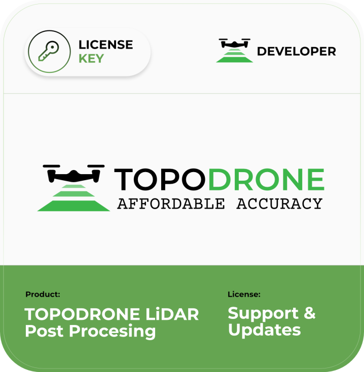 TOPODRONE LiDAR Post Processing 1-Year License Support & Updates Package