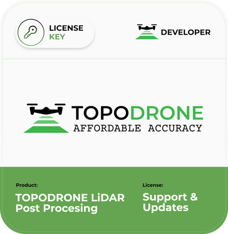 TOPODRONE LiDAR Post Processing 1-Year License Support & Updates Package