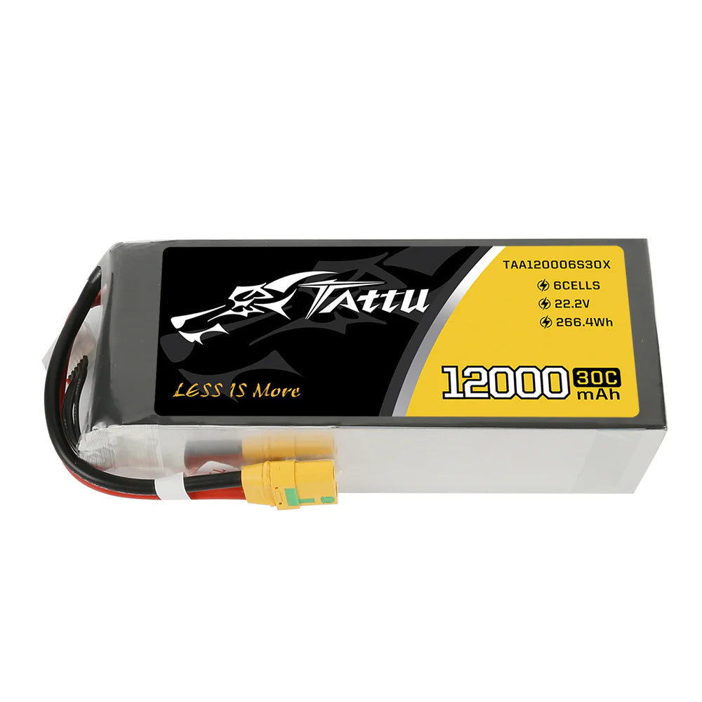 Tattu 12,000mAh 22.2V 30C 6S1P Lipo (XT90)