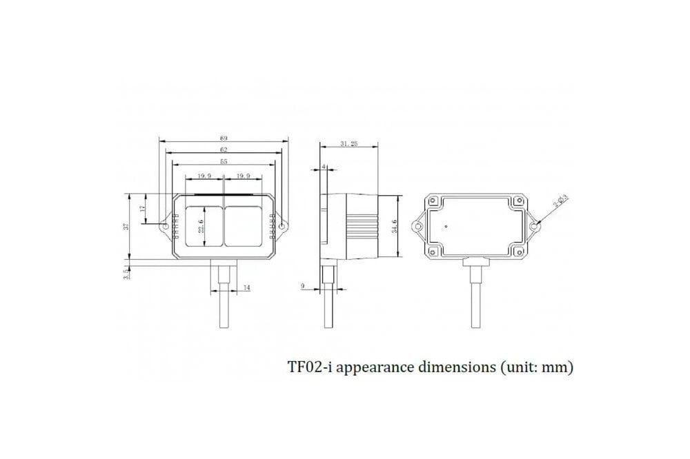 Benewake TF02-L<br>IP65 40m IP65 Rangefinder