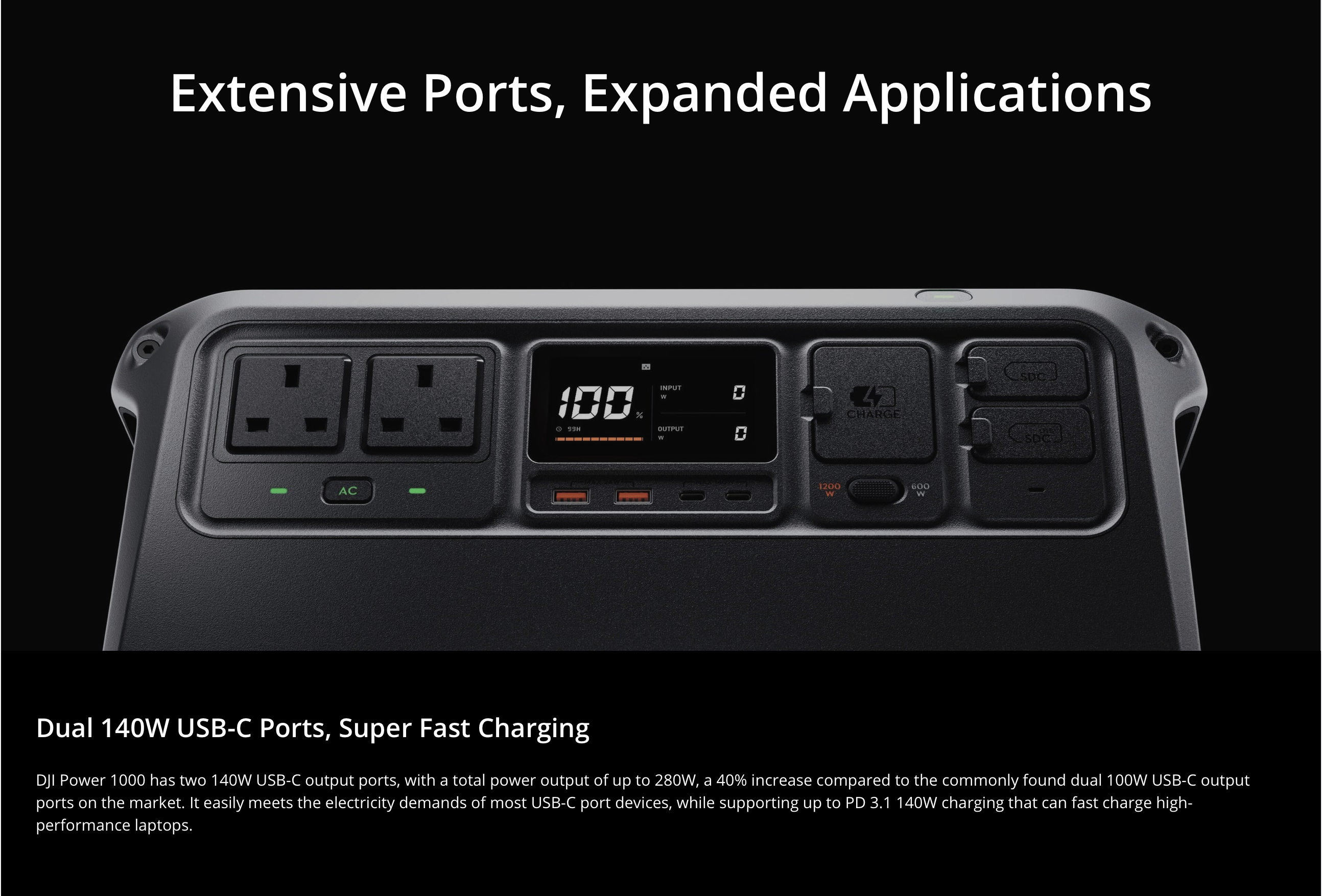 DJI Power 1000 - 2600W<br>Portable Power Station