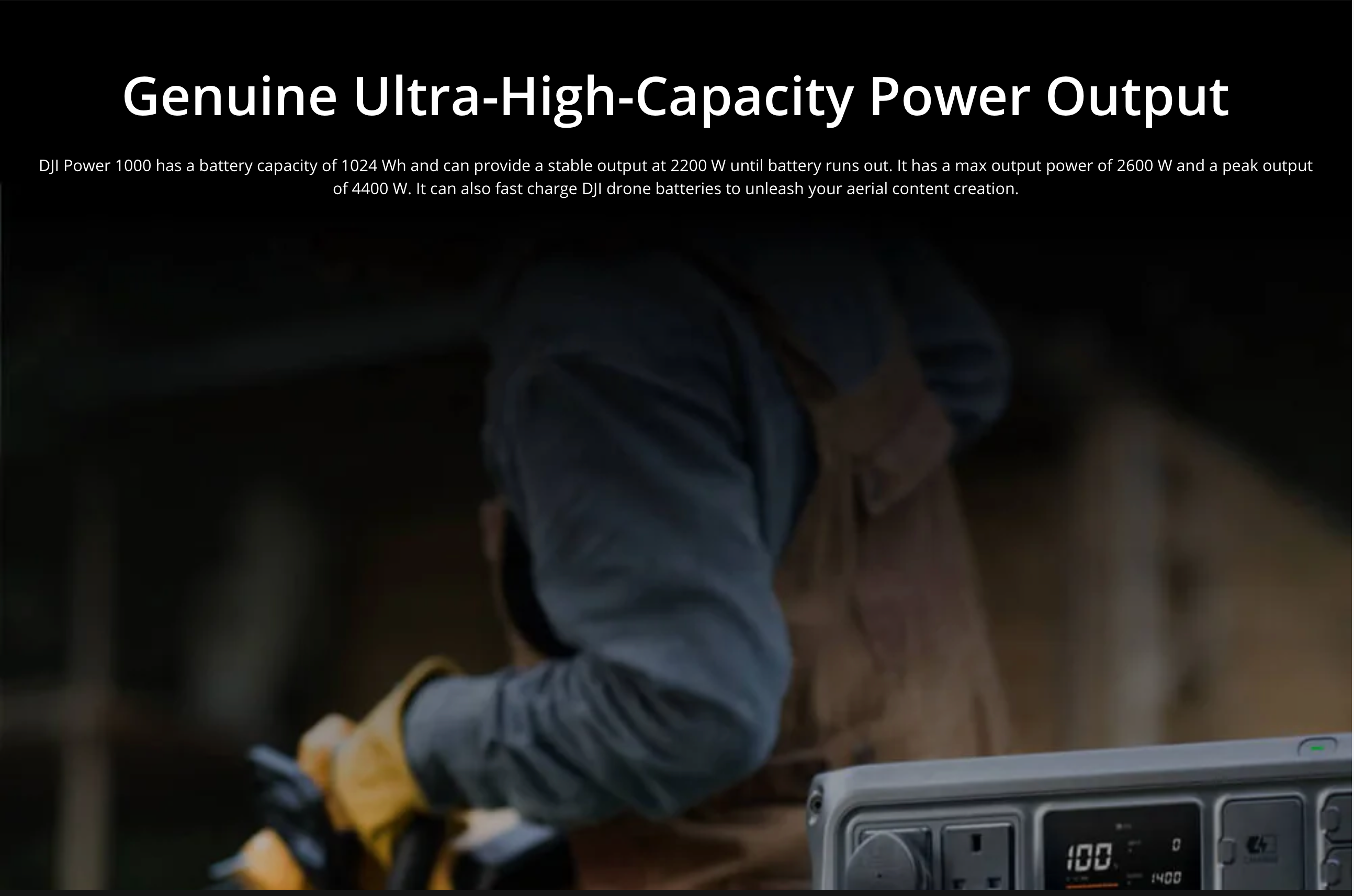 DJI Power 1000 - 2600W<br>Portable Power Station