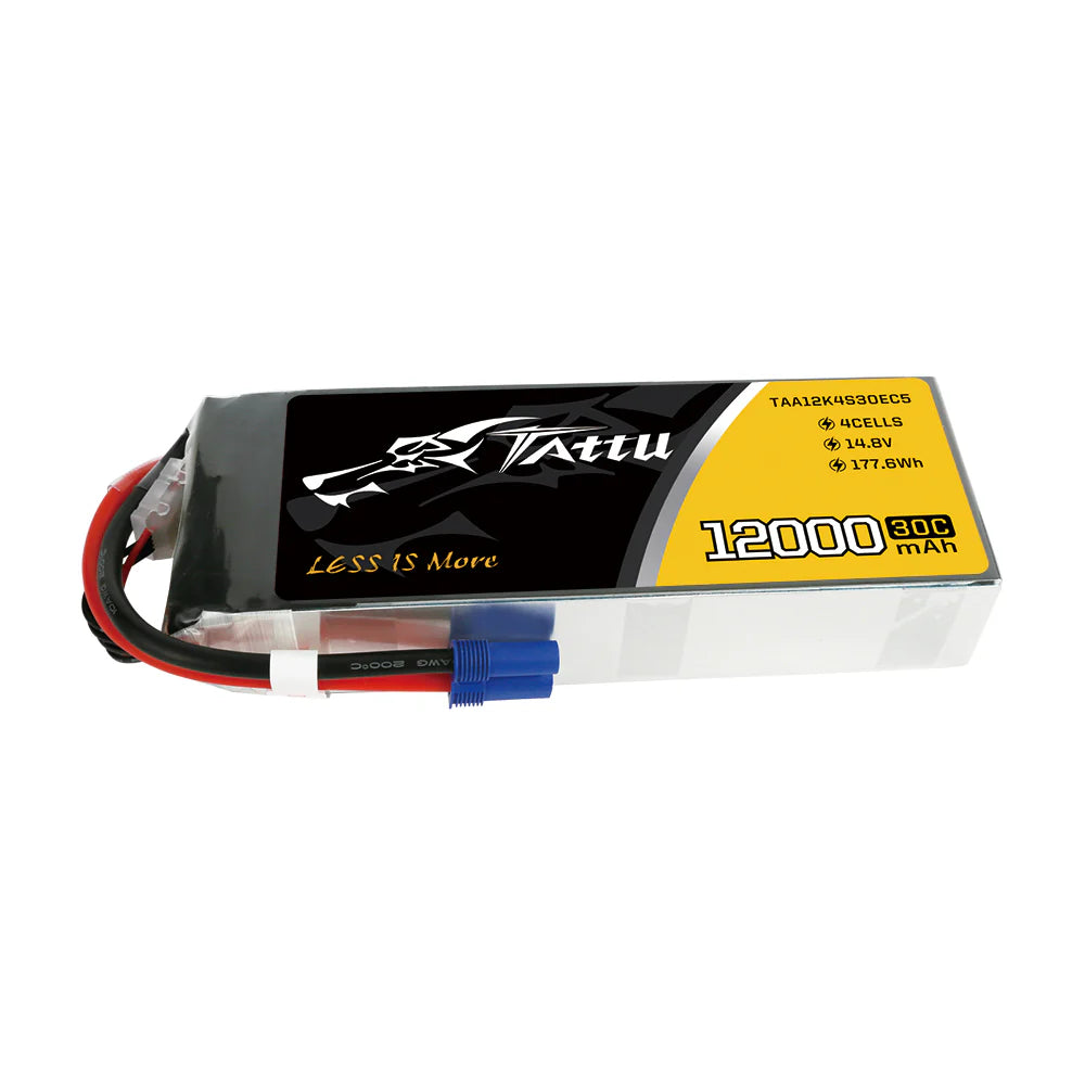 Tattu 12,000MAH 14.8V HV 30C 4S1P Lipo (EC5)