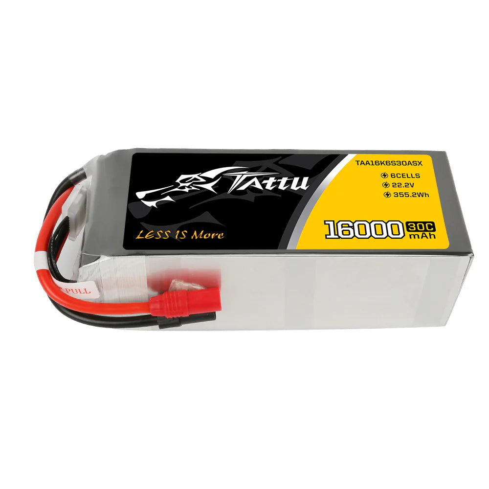 Tattu 16,000mAh 22.2V 30C 6S1P Lipo (AS150+XT150)