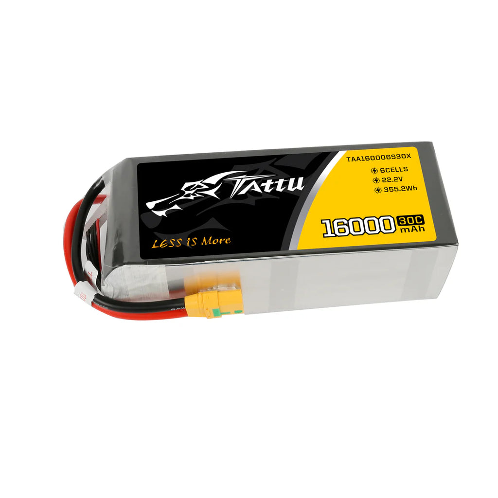 Tattu 16,000mAh 22.2V 30C 6S1P Lipo (XT90)