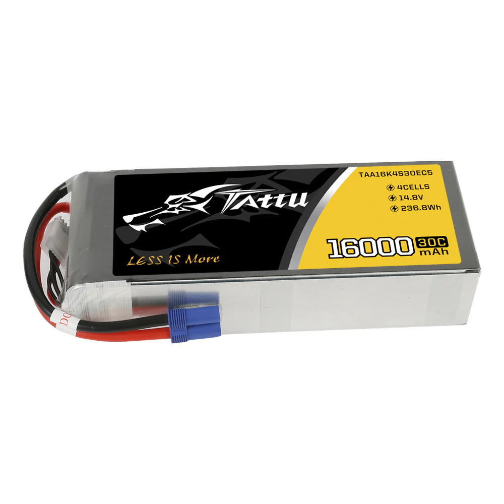 Tattu 16,000mAh 14.8V 30C 4S1P Lipo (EC5)