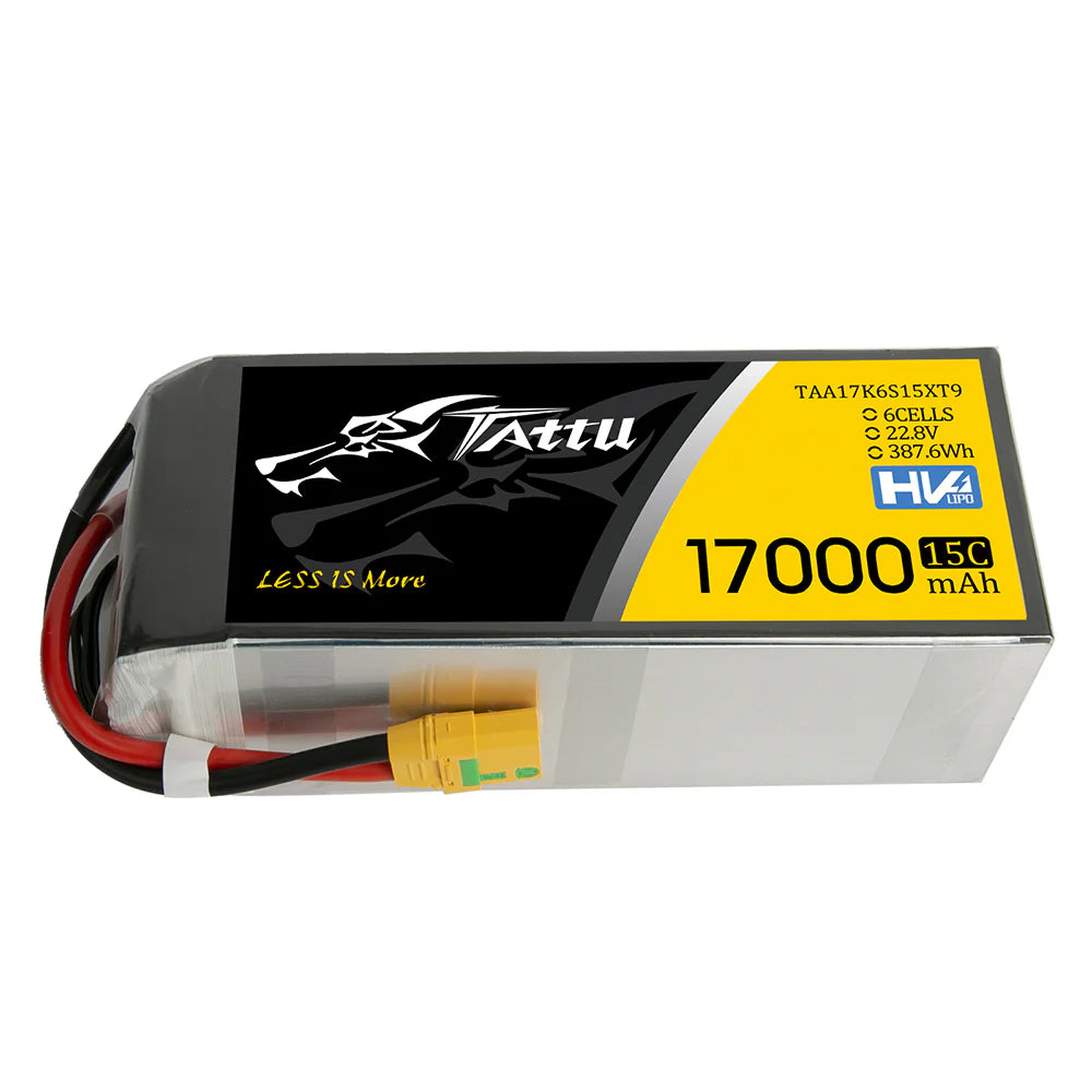 Tattu 17,000mAh 22.2V 15C 6S1P Lipo (XT90)