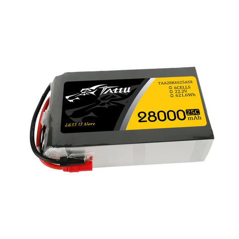 Tattu 28,000mAh 22.2V 25C 6S1P Lipo (AS150)