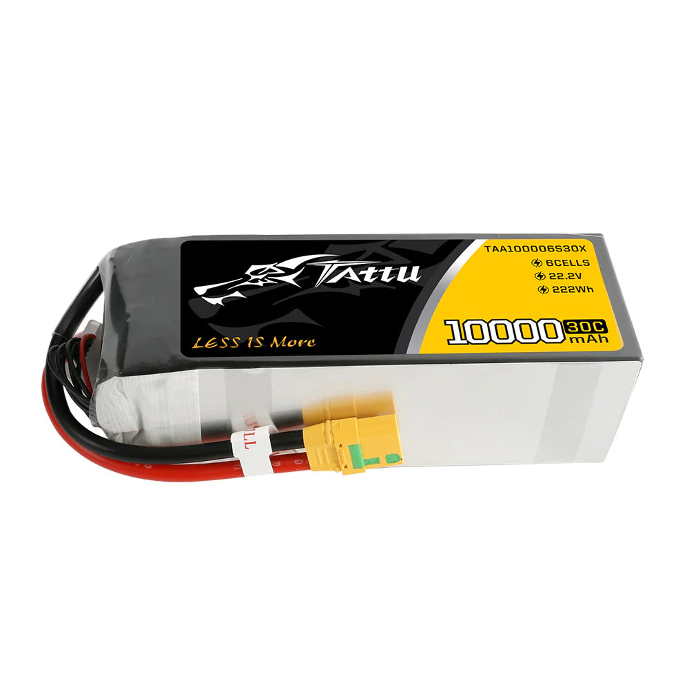 Tattu 10,000mAh 22.2v 30C 6S1P Lipo (XT90)