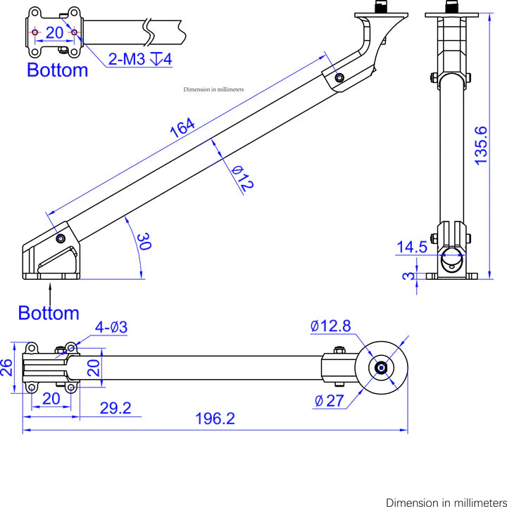 Holybro 30° Antenna<br>GNSS Mount