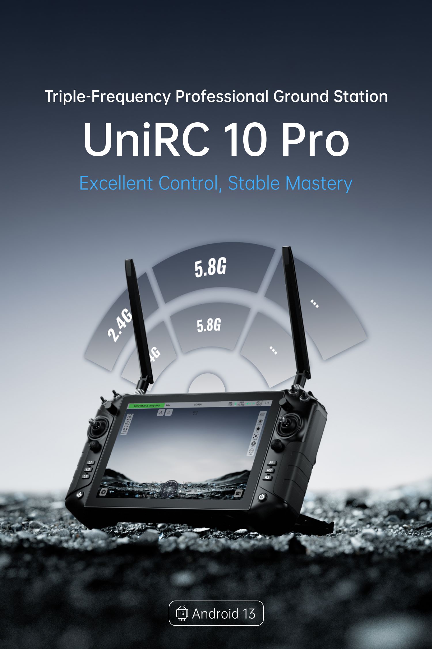 SIYI UniRC10 Pro Dual Frequency<br>Handheld 40 KM Ground Station