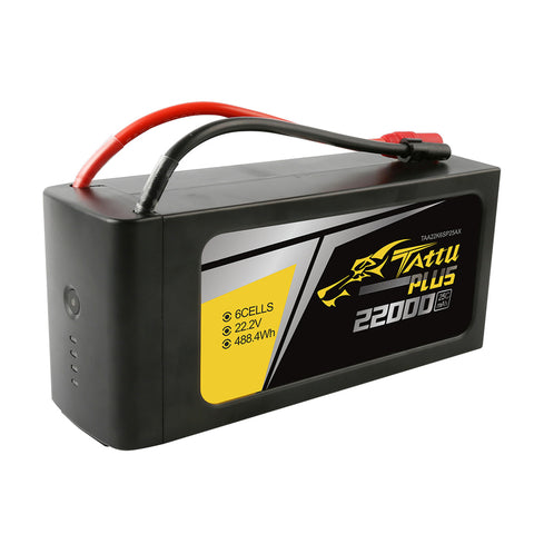 Tattu Plus 22,000mAh 22.2V 25C 6S1P Lipo (AS150+XT150)