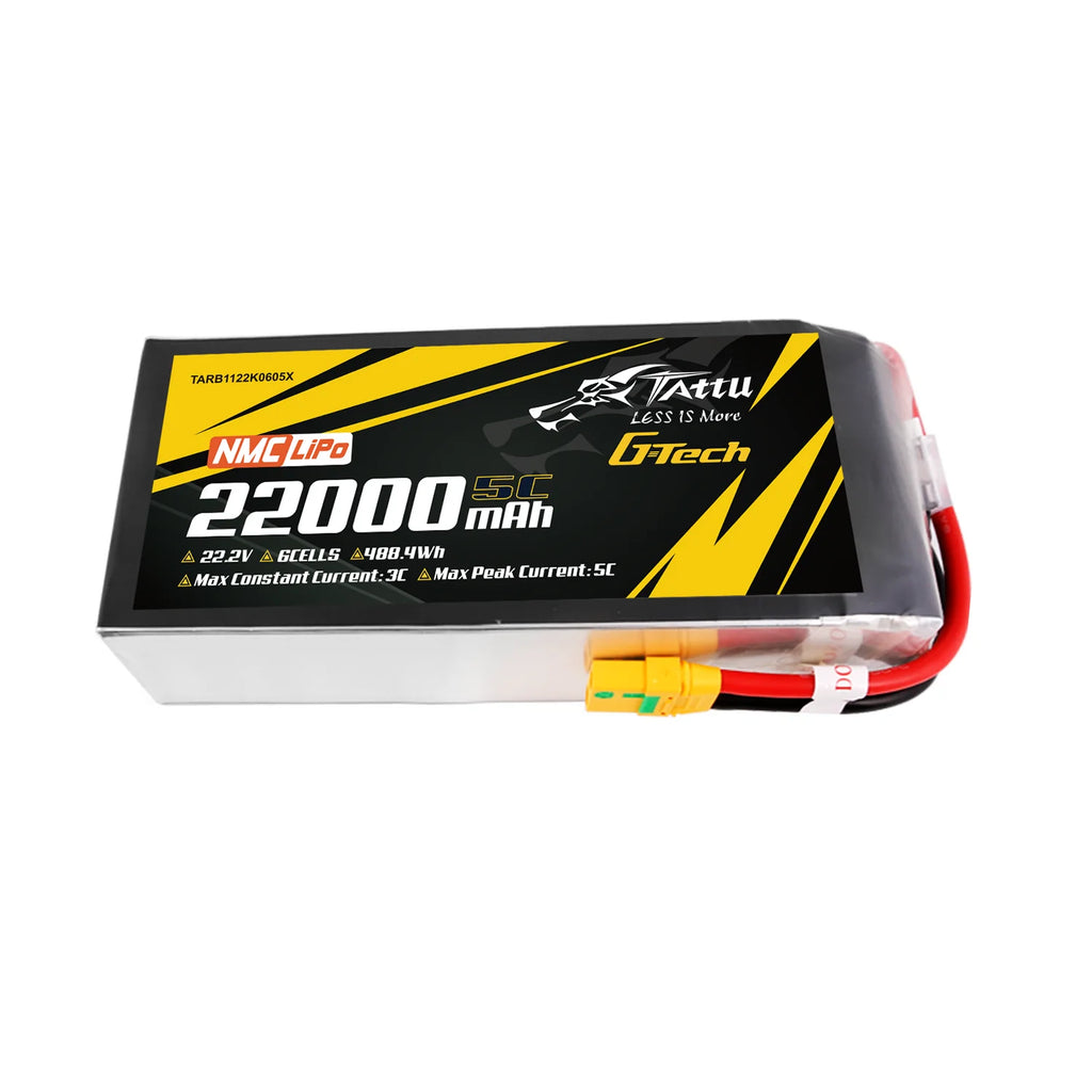 Tattu NMC 22,000mAh Semi-Solid <br>5C 6S1P G-Tech Lipo (XT90S-F)