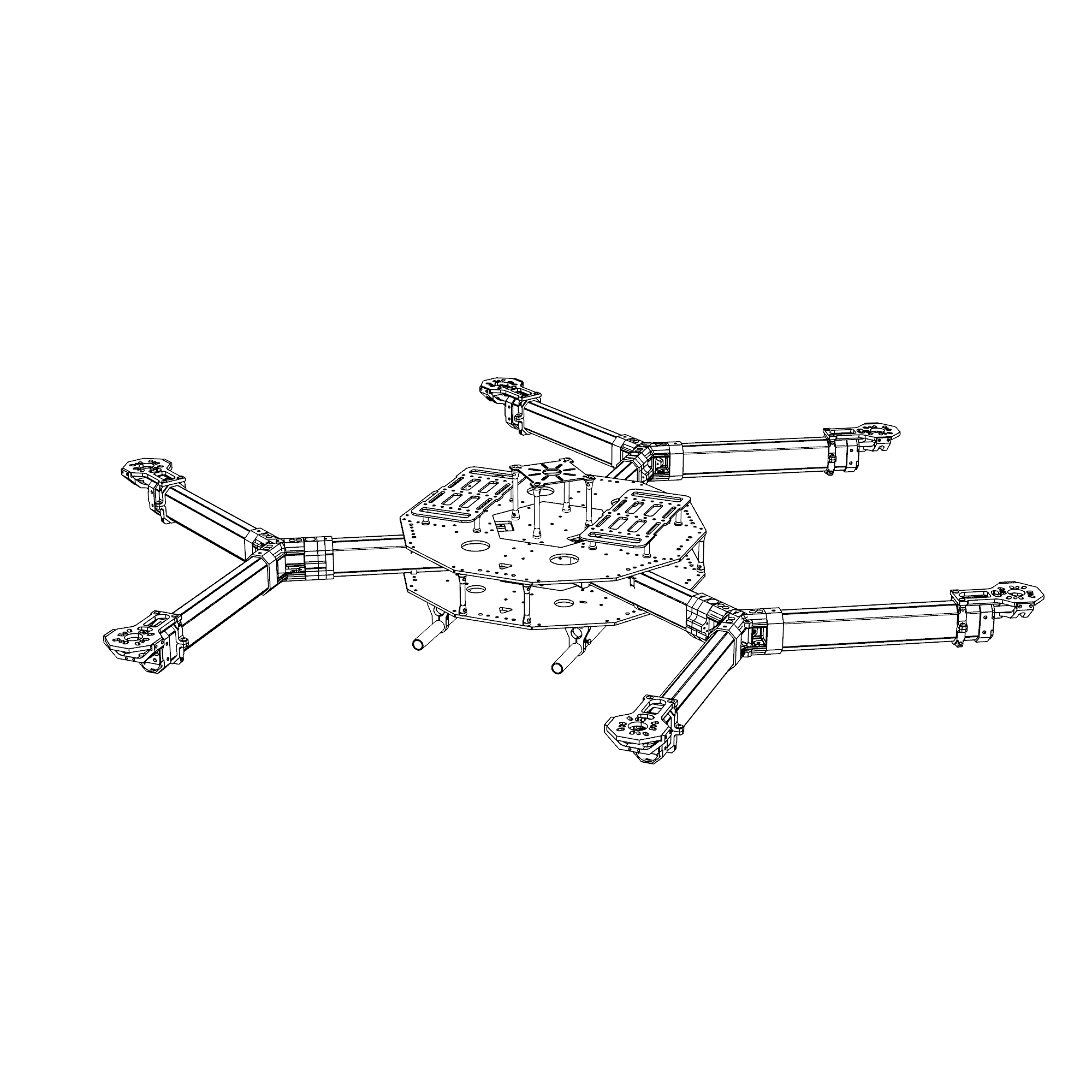 Gryphon Hexa 800VX-F<br>V2 Folding Arm Airframe Kit