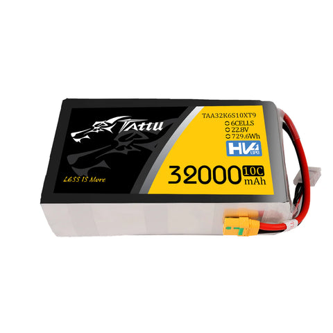 Tattu 32,000mAh 22.8V 10C 6S1P Lipo (XT90)